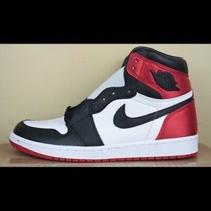 Satin Black Toe Jordan 1
